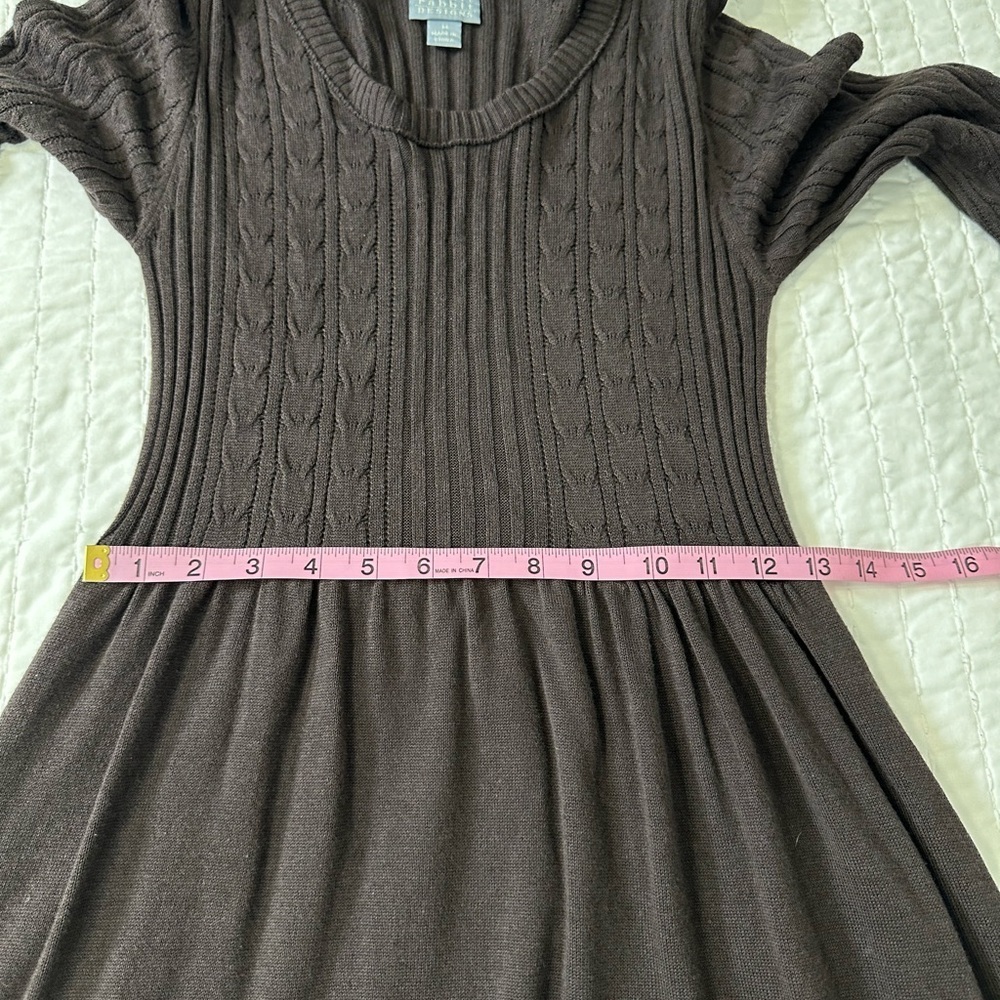 Rabbit Rabbit Rabbit Dark Brown Long Sleeve Dress With Pockets in Size M - Picture 6 of 15